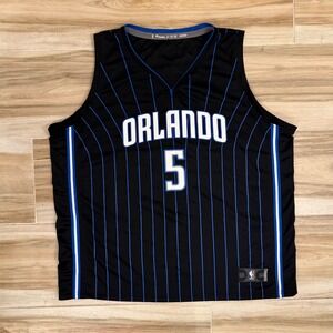 Fanatics NBA Orlando Magic Paolo Banchero 5 Pinstripe Jersey Mens 2XL Black